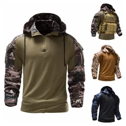 2024 New Men's Long-sleeved T-shirt Fashion Hooded Long-sleeved Sweatshirts