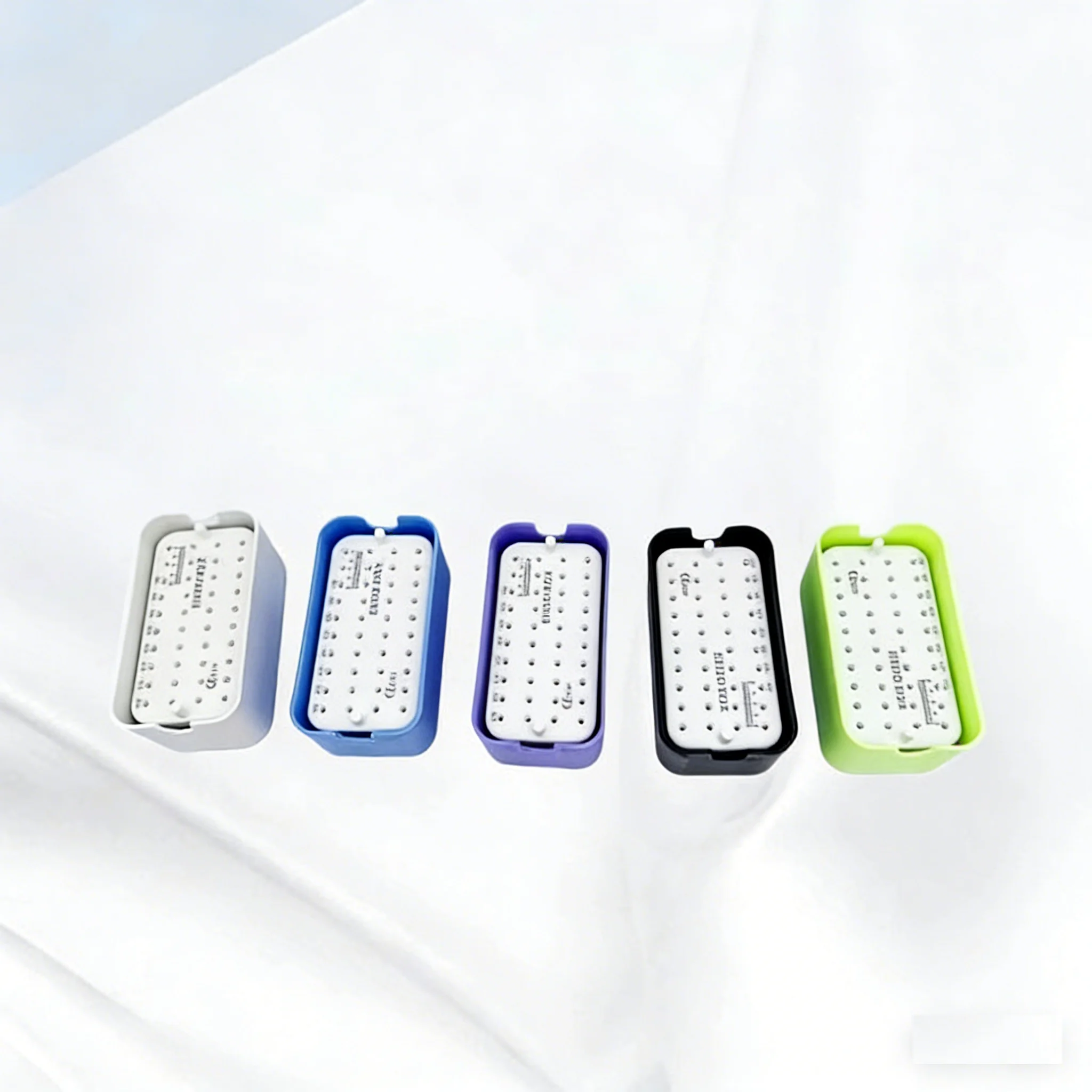 

Dental Endo Box With Ruler Files Bur Holder Blocks Stand Clean Autoclavable Sterilization Case Tools