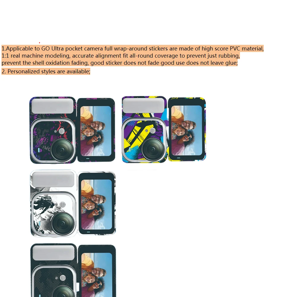 

Camera Skin For Insta 360 GO Ultra Body Protective Sticker anti-scratch Color change Skin Decal Protection film Camera Accessory