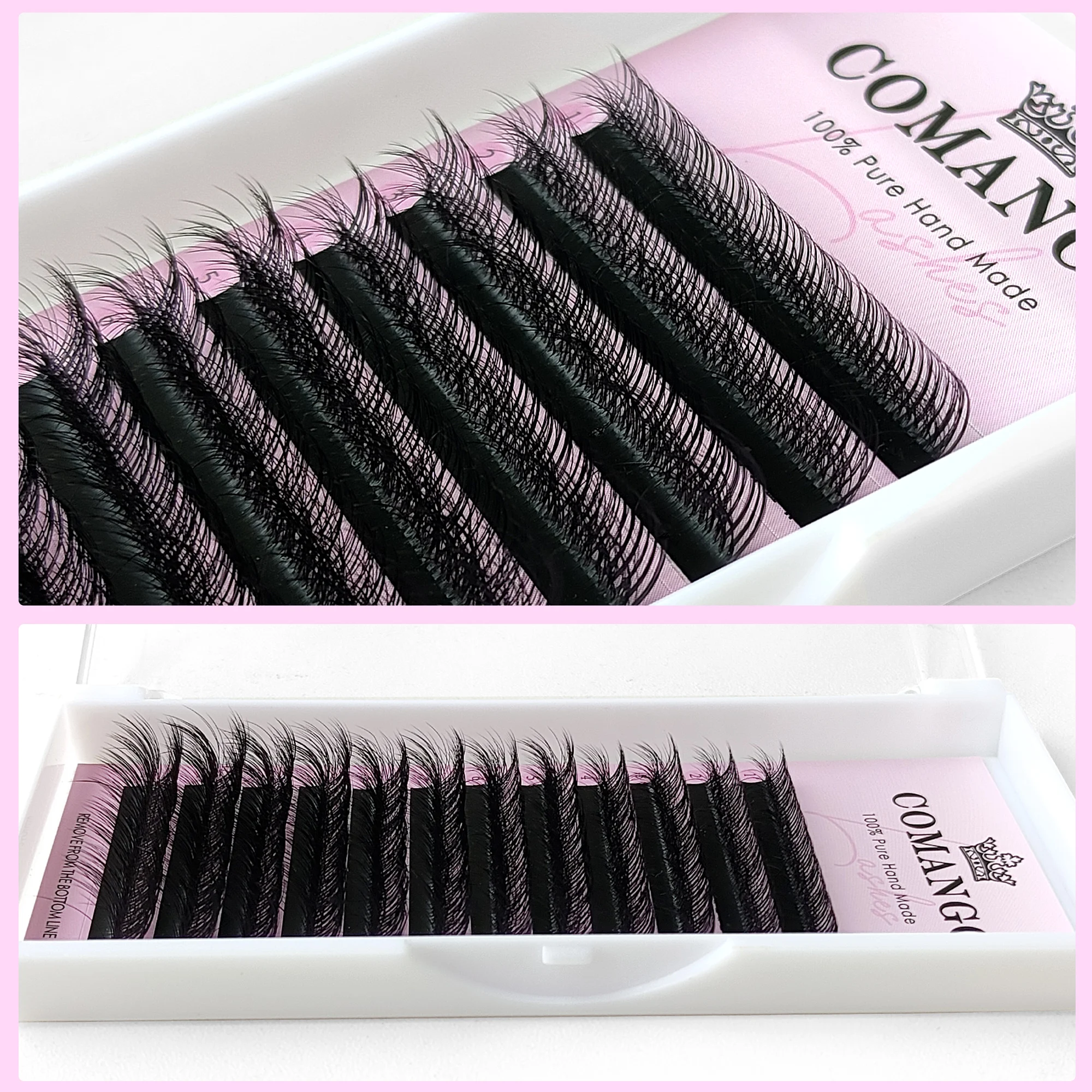 CoMango Perfect 3D Vision Fluffy Camellia Eyelash Extension Russian Volume Soft Natural Fans LC LD Double-layer Individual Lash
