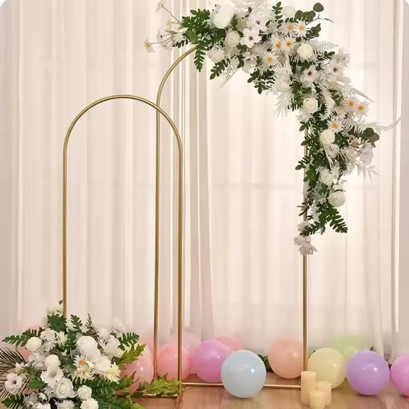 

1x2M Gold Wedding Arch Stand, Birthday Party Decor Balloon arch, Wedding Frame Backdrop Baby shower Holder Bracket