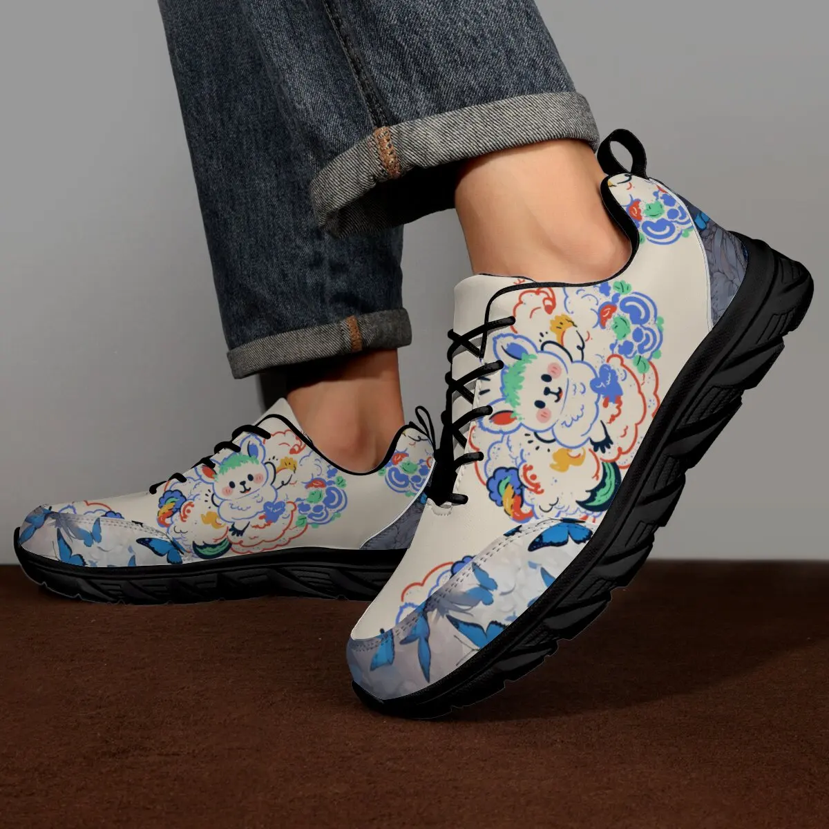 تخصيص أحذية العلامة التجارية الراحة الانزلاق على الذكور عادية في الهواء الطلق تنفس أحذية المشي غير رسمية هالوين الرجال اليقطين أحذية رياضية