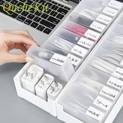 10/5 Grids Desktop Wire Cable Organizer Box Frosted Plastic Data Line Storage Container USB Cable Jewelry Box Home Organization