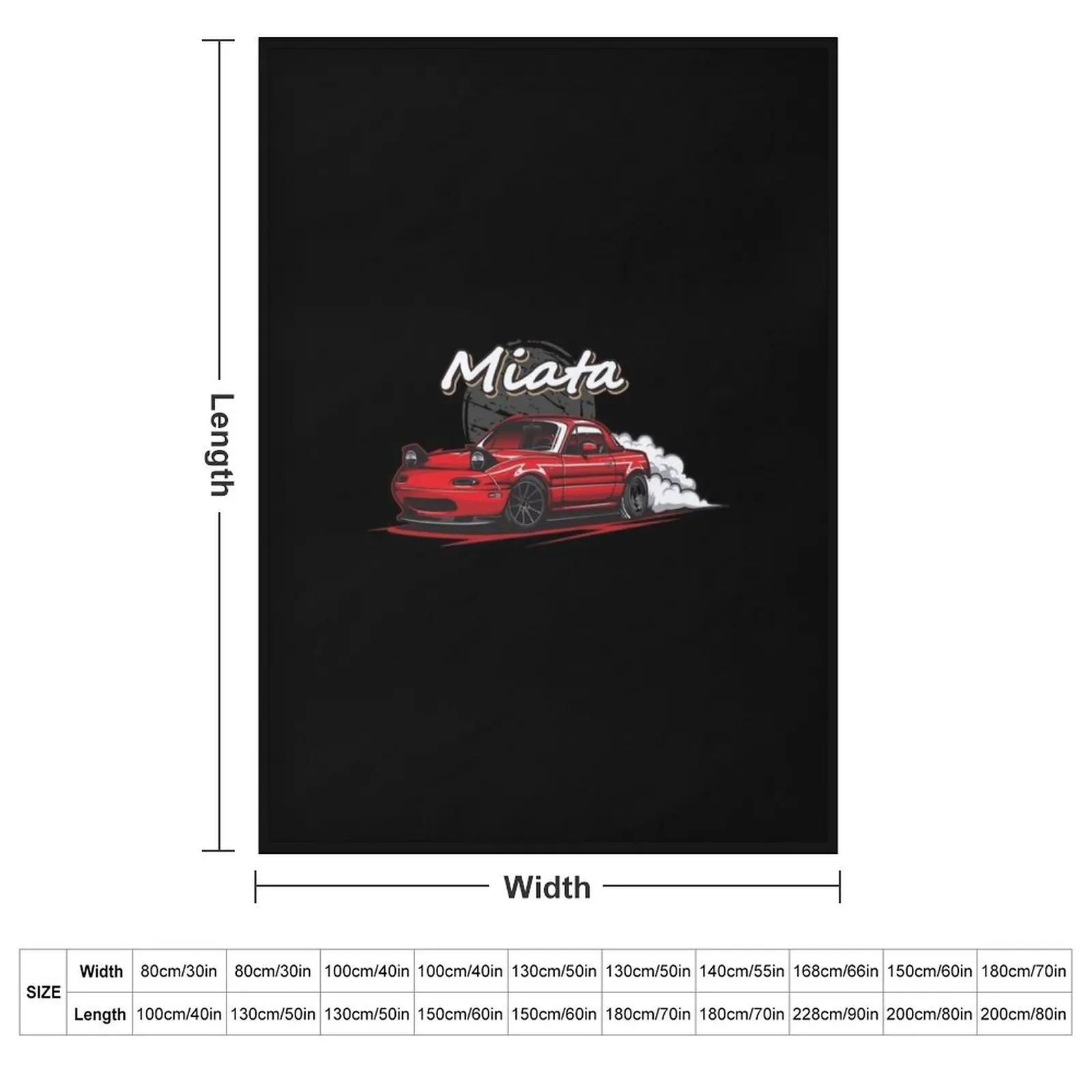 Mazda MX5 Miata Throw Blanket Summer Beddings Decorative Throw Blankets