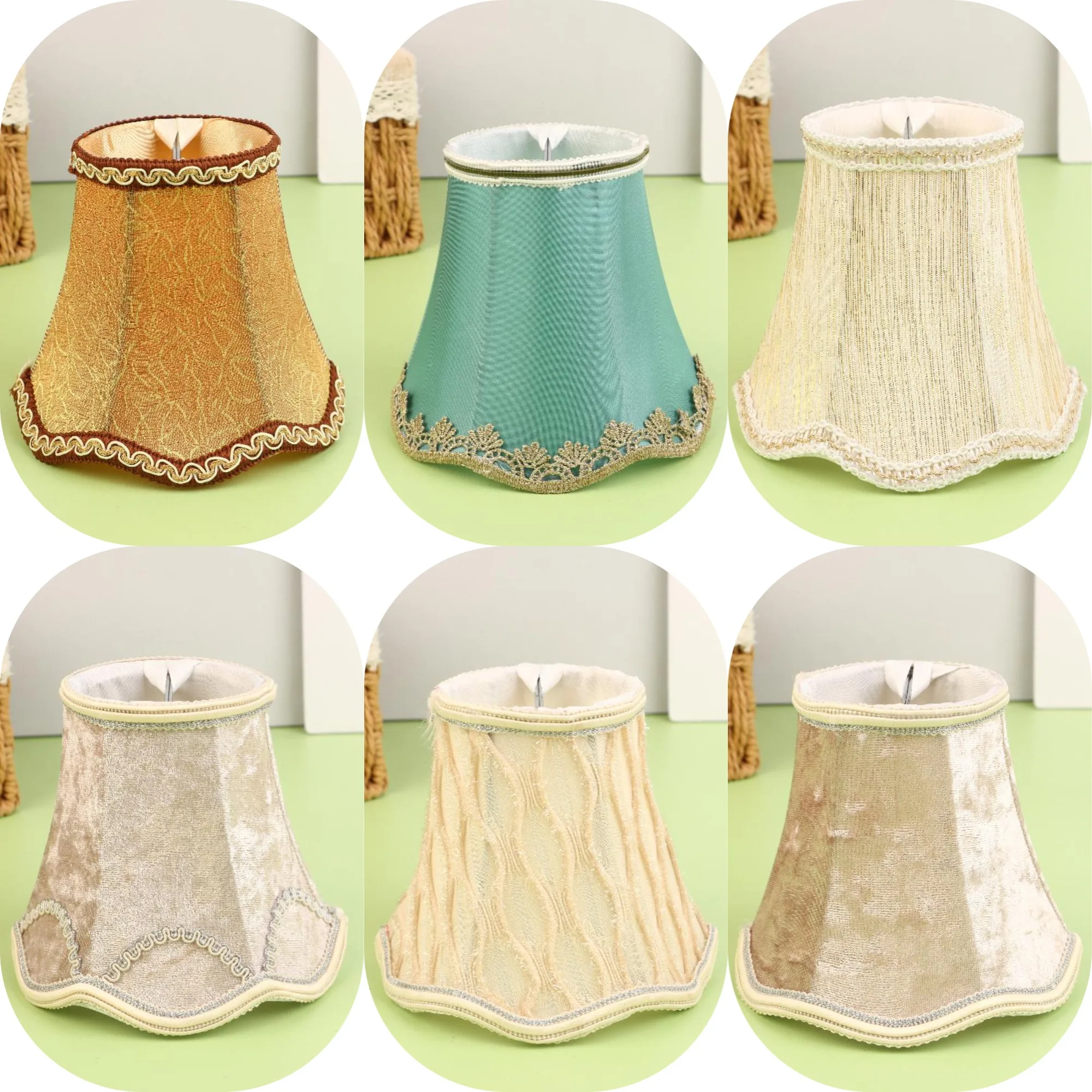 8 Colors Household Simple Chandelier Lampshade Shell Cover Fabric Lampshade Decoratice Lamp Shade DIY Home Lighting Accessories