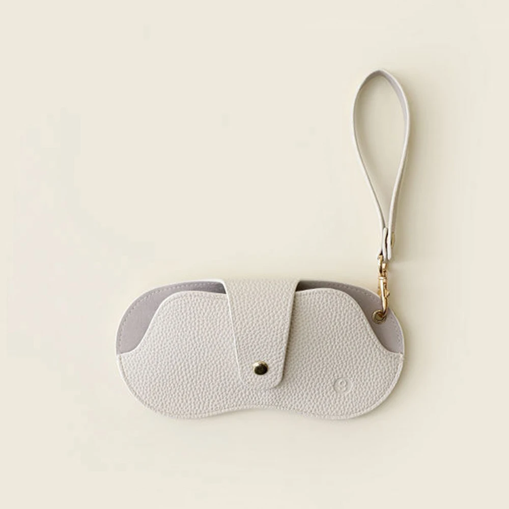 Weiche Lychee Muster PU Leder Gläser Tasche Retro Sonnenbrille Fall Tragbare Myopie Rahmen Fall Einfache Brillen Brillen Lagerung