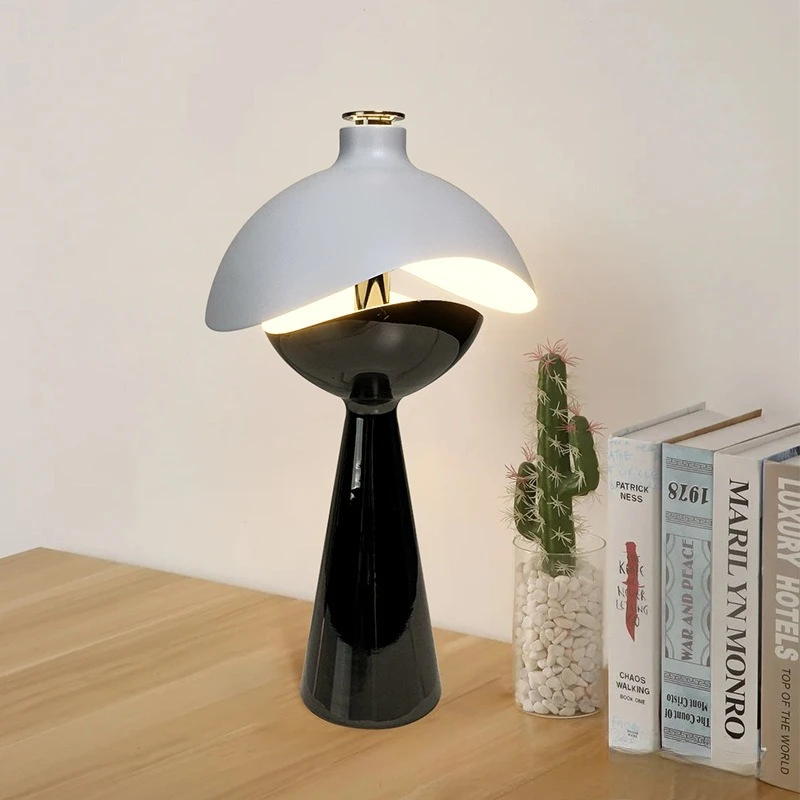

Nordic Designer Luxury Bedside Lamp USB Rechargeable LED Reading Light for Bedroom Living Room Study