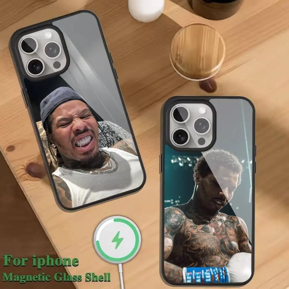 

G-Gervonta Boxer D-Davis Phone Case For Magnetic Wireless Charge Cover For iphone 16 15 14 13 12 11 Pro Max Plus Coque