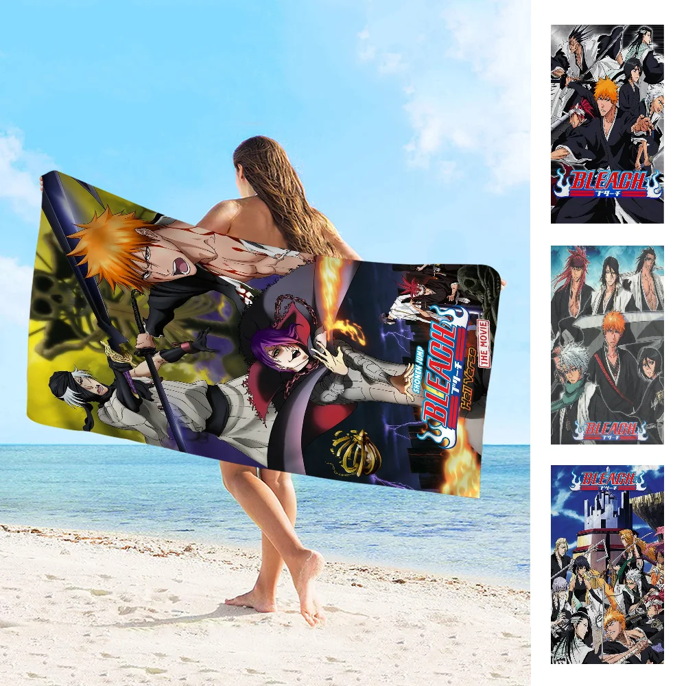 

Anime Bleach Bath Towel Microfiber Soft Water Absorbing Breathable For Girl Kids Decorative Cartoon Beach Towel