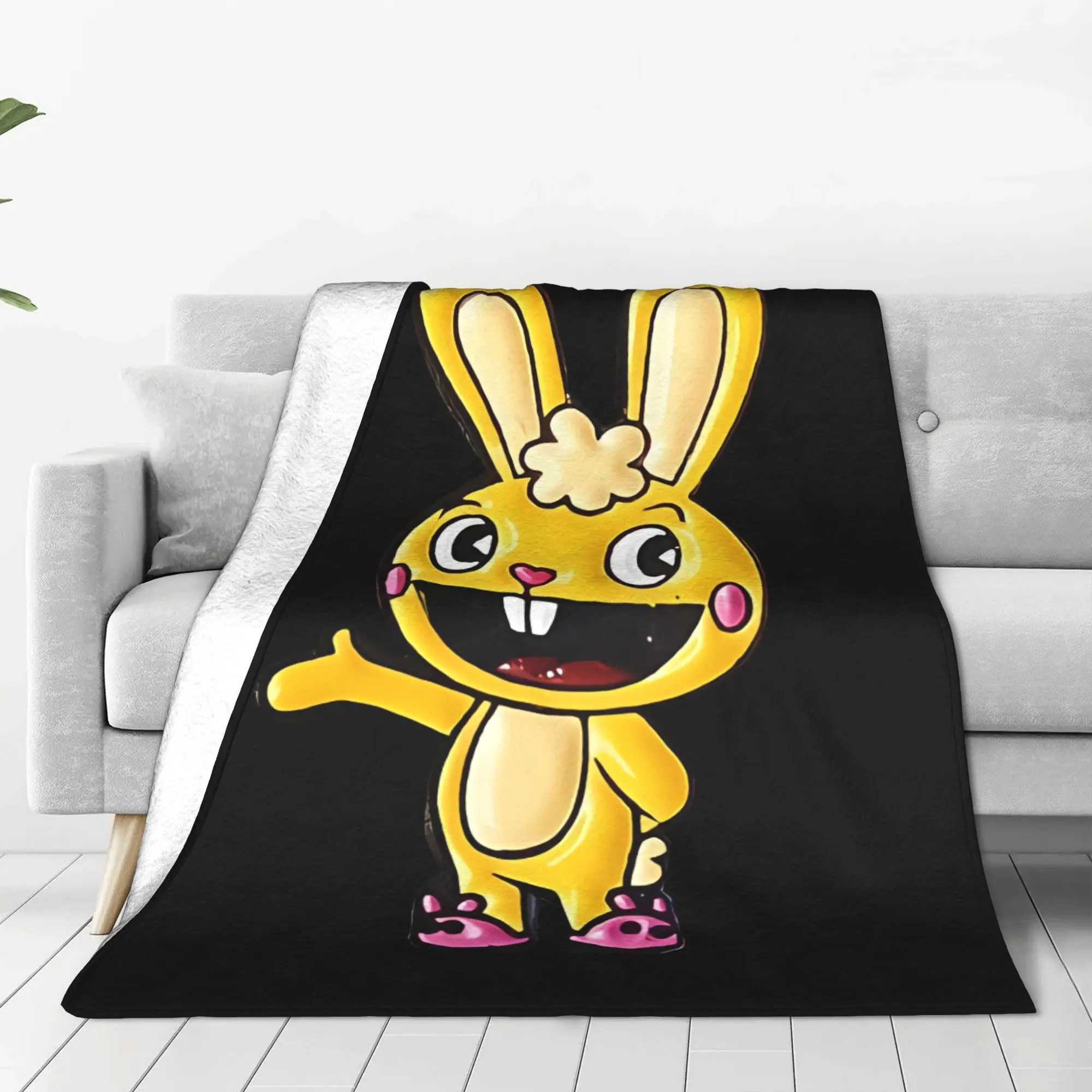 1PC Home Cutecore Cuddles Happy Tree Friends Blanket Super Cosy Plush Home Living Room Sofa Halloween