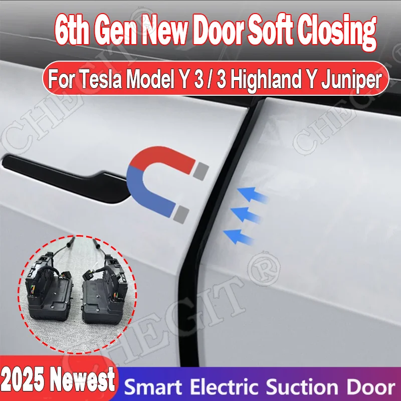 

2025 New for Tesla Model Y 3 / 3 Highland Y Juniper Soft Close Smart Auto Electric Suction Door Closing Opening High Anti-Pinch