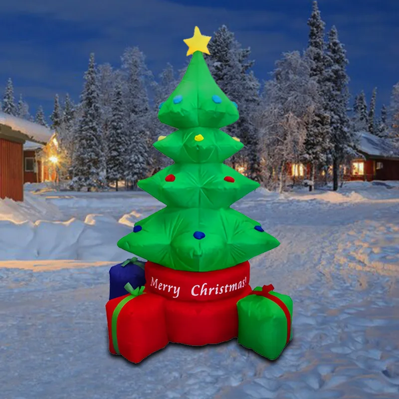 

Light-Up Inflatable Santa Claus Large-Sized Christmas Figurine & Yard Decor Festive Cheer Cartoon Ornaments