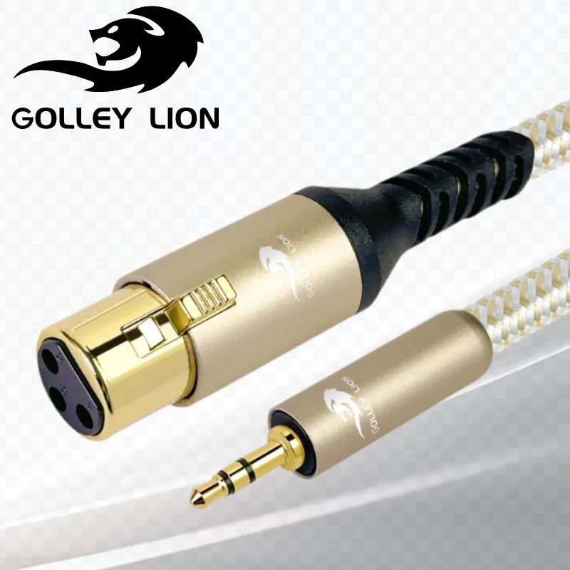 Balanced Analog Audio Cable XLR to 3.5mm Jack Microphone Cord for Computer Phone Speaker Amplifier - Female XLR to 3.5mm