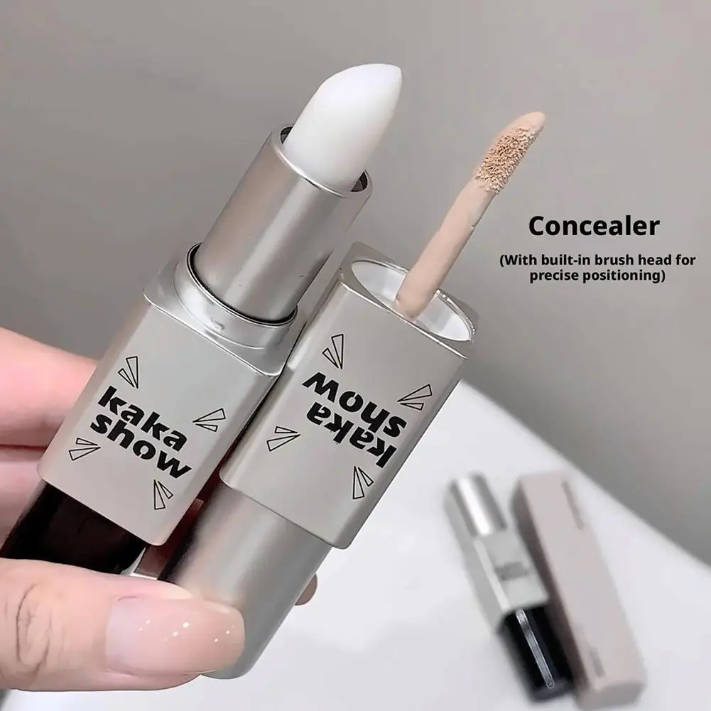 Pre Makeup Moisturizing Balm Concealer Stick Double-head Matte Coverage High Waterproof Liquid Lasting Base Foundation Conc W5Z6