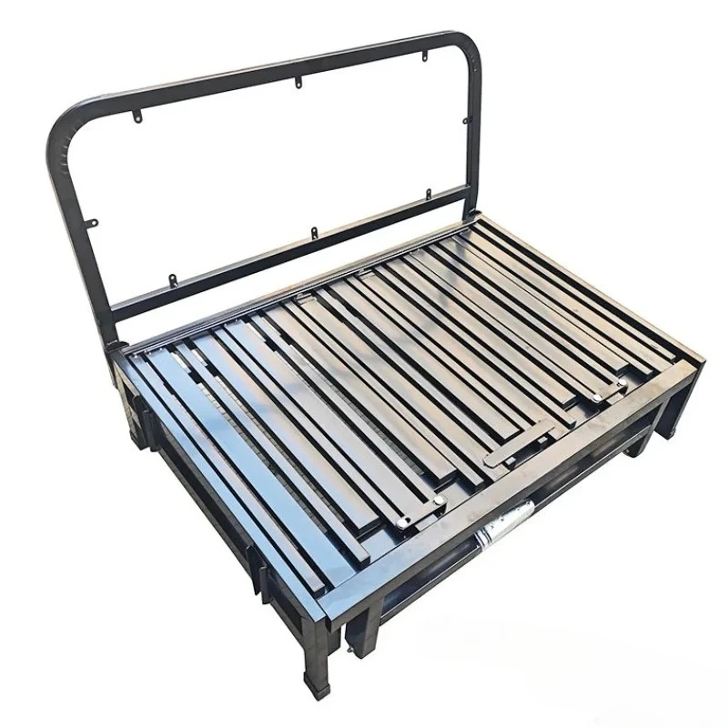 Three-section folding pull-out telescopic pull-out sofa bed iron frame