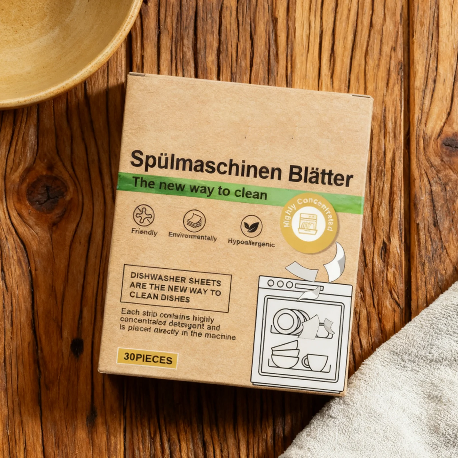 30pcs Dishwasher Cleaner Sheets Removes Odor Dishwasher Cleaner and Deodorizer for Kitchen Home Laundry Washing Machine ﻿