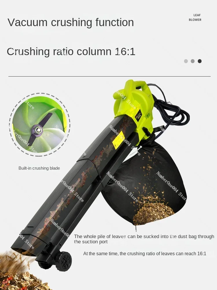 

Electric Leaf Suction Machine Grinder Blade Crusher Blowing Dust Collector Industrial Powerful High-Power Blower Blowing Ash