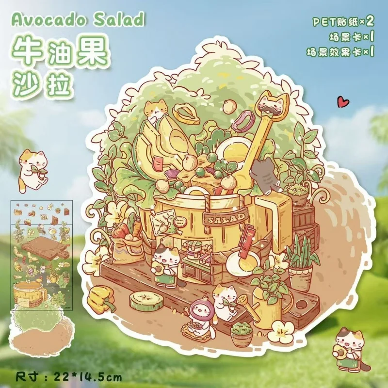 40pc Stickers 3D Landscape Stickers Collection Book Album Cartoon Scene DIY Toy Game Festival Birthday Gift for Kid Girl Child ﻿