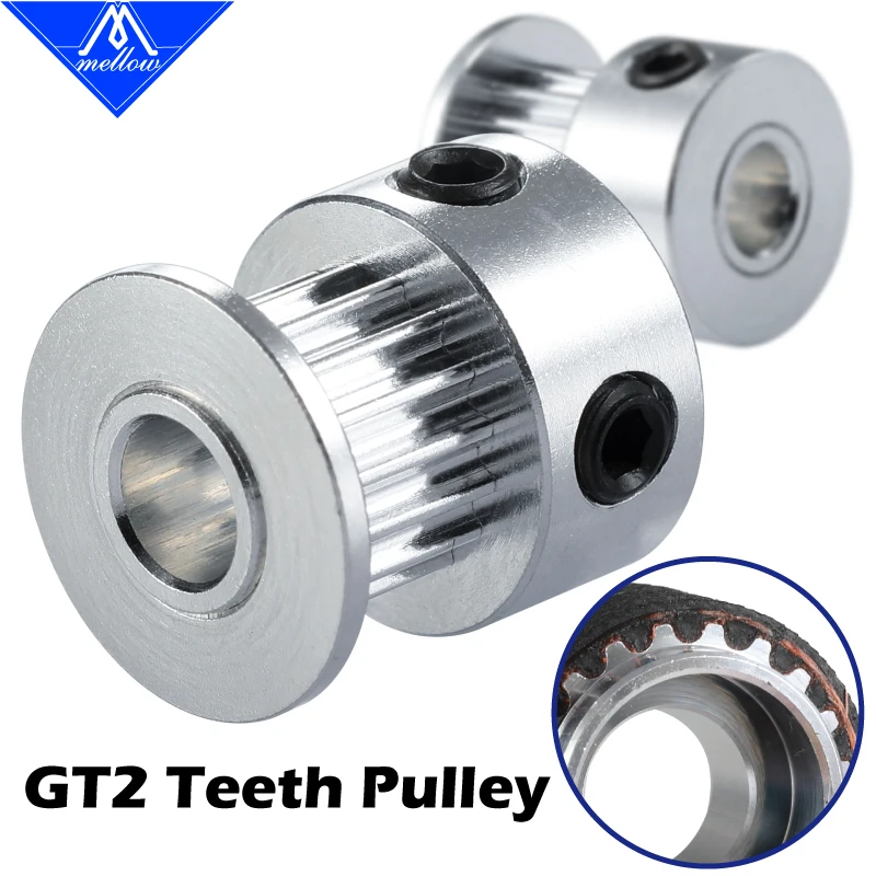 Mellow Dostosowane 2 części drukarki 3D Koło pasowe GT2 16 zębów / 20 zębów 16/20 otworów 5 mm do GATES 2GT 6 mm otwarty pasek rozrządu