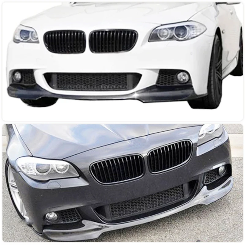 Car Front Bumber Lip Spoiler Carbon Fiber for BMW 5 Series F10 Sedan M-Sport 2011-2016 Racing Front Lip Chin Apron Body Kits