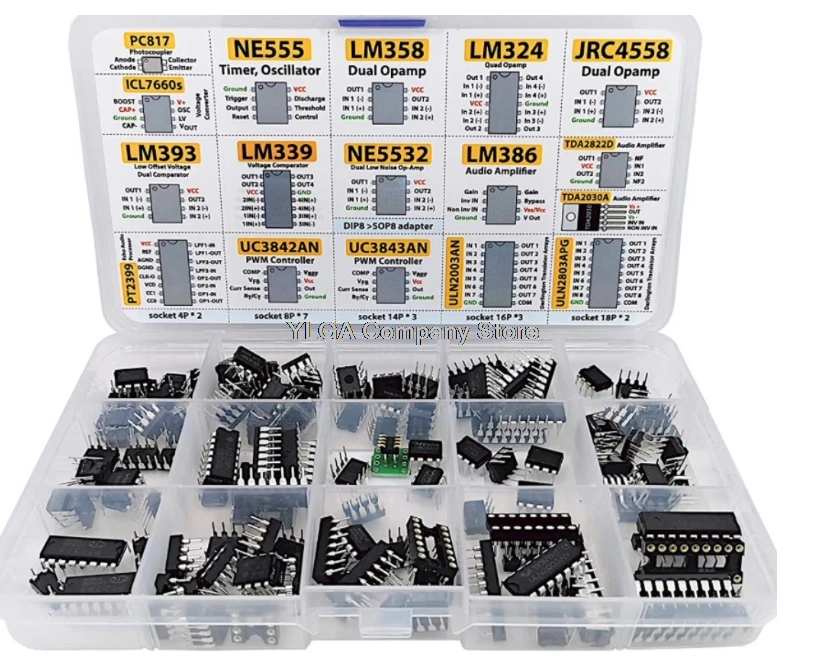 XL IC chip classification: 150 operational amplifier oscillators PC817 NE555 LM358 LM324