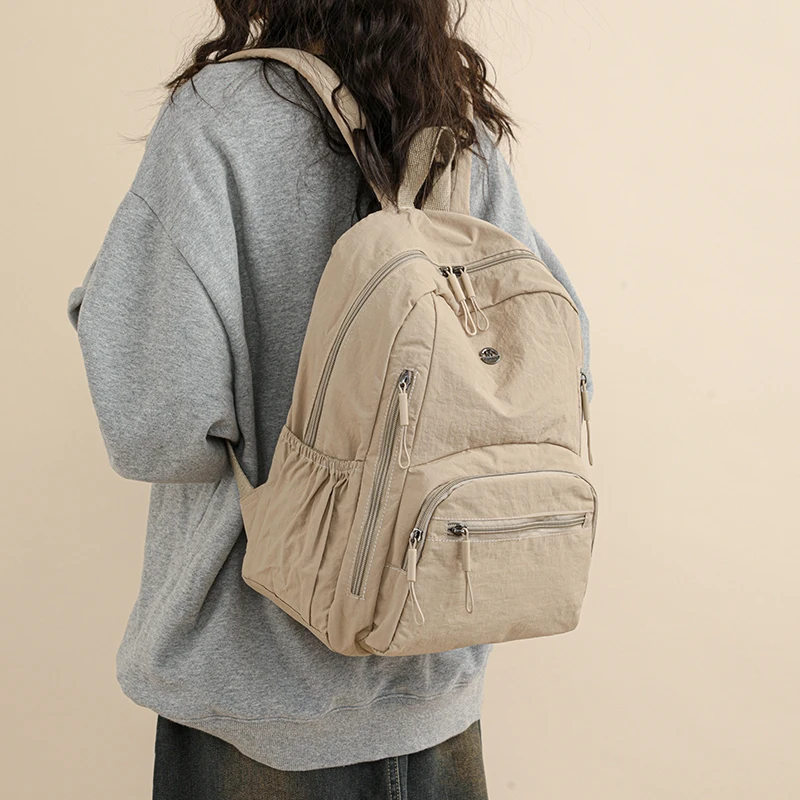 Lekka damska torba podróżna Bapa, nowość, duża pojemność, podwójna torba na ramię, dojazdy do pracy, nylonowa, zamykana na zamek błyskawiczny.