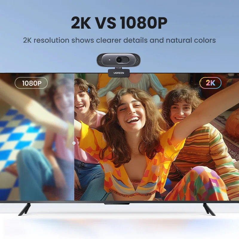 USB Webcam 2K  Mini Webcam  Laptop Computer Web Camera Dual Microphones  Youtube Zoom Video Calling 2K USB webcam