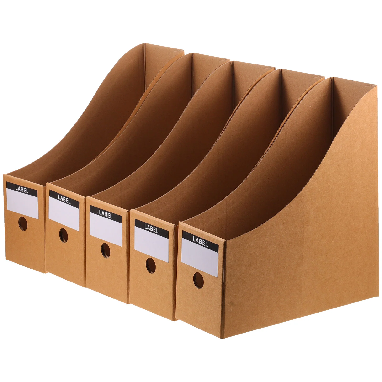 

5 Pcs Desktop Storage Box Document Holder File Stand Hat Folder Cabinet Kraft Paper Office Rack
