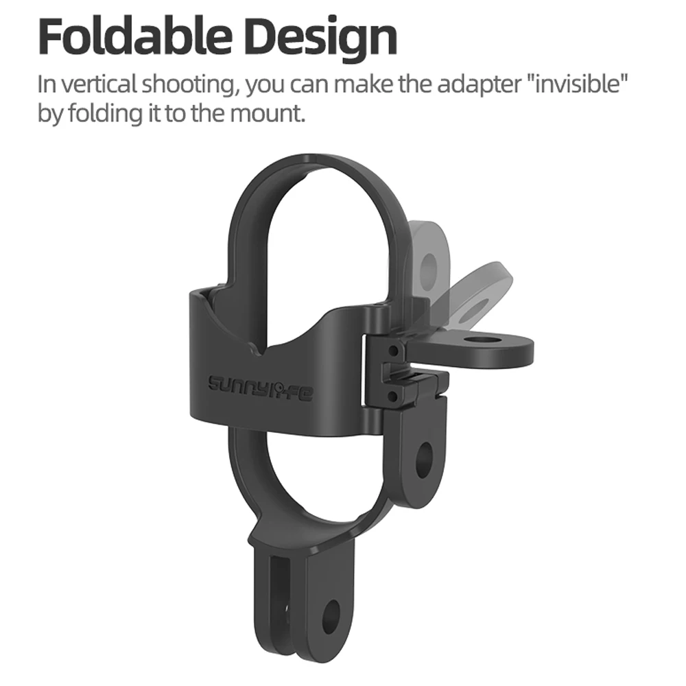 Sunnylife Foldable Camera Mount Adapter Extension Bracket Horizontal Vertical Shot Border for Insta360 Go 3/GO 3S Accessories