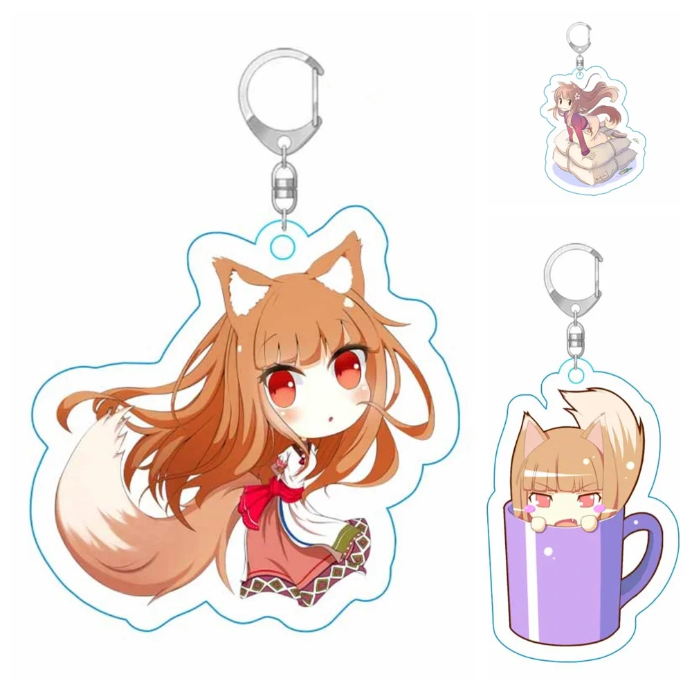 6CM Anime Spice and Wolf Acrylic Keychain Model Cosplay Charm Characters Ornament Accessories Goods Collection Gifts