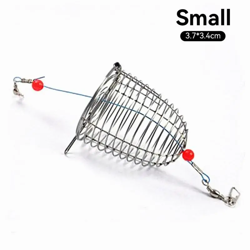 Feeder Holder Fishing Bait Cage Basket Feeder Fishing Accessories Feeder Cage Stainless Steel Bait Cage Basket Fishing Trap