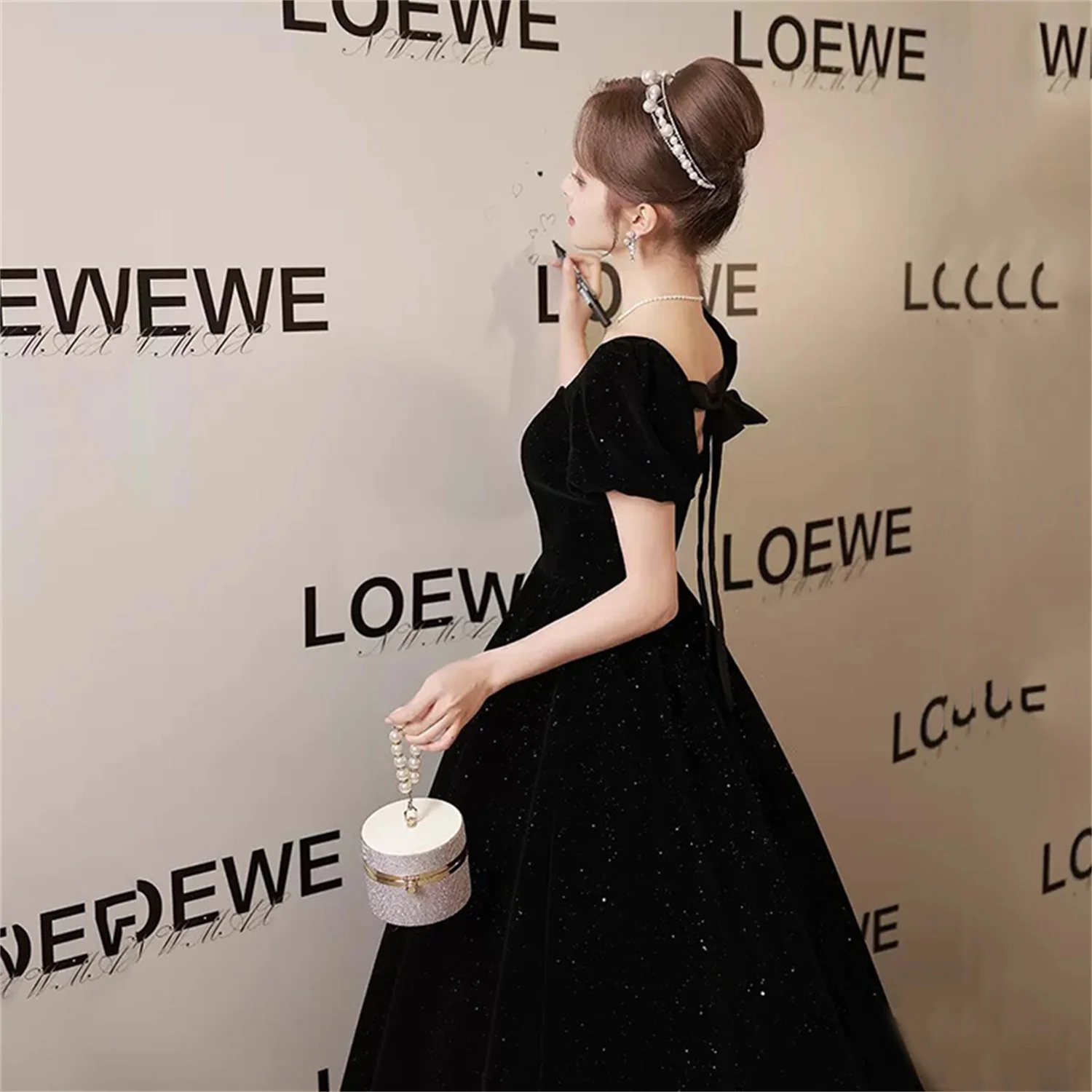 Black High Sewing Wedding Dresses Plus Size Woman Evening Dress Elegant Party Dresses for Women 2023 Alize Puffy Amanda Novias