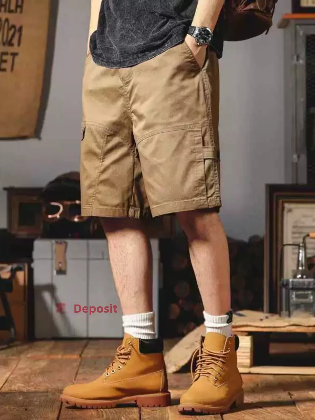 

American Sle Retro Workwear ort Pants Men's Casual Thin Model Loose Fit Summer Youth Vitali Sle Daily Wear orts