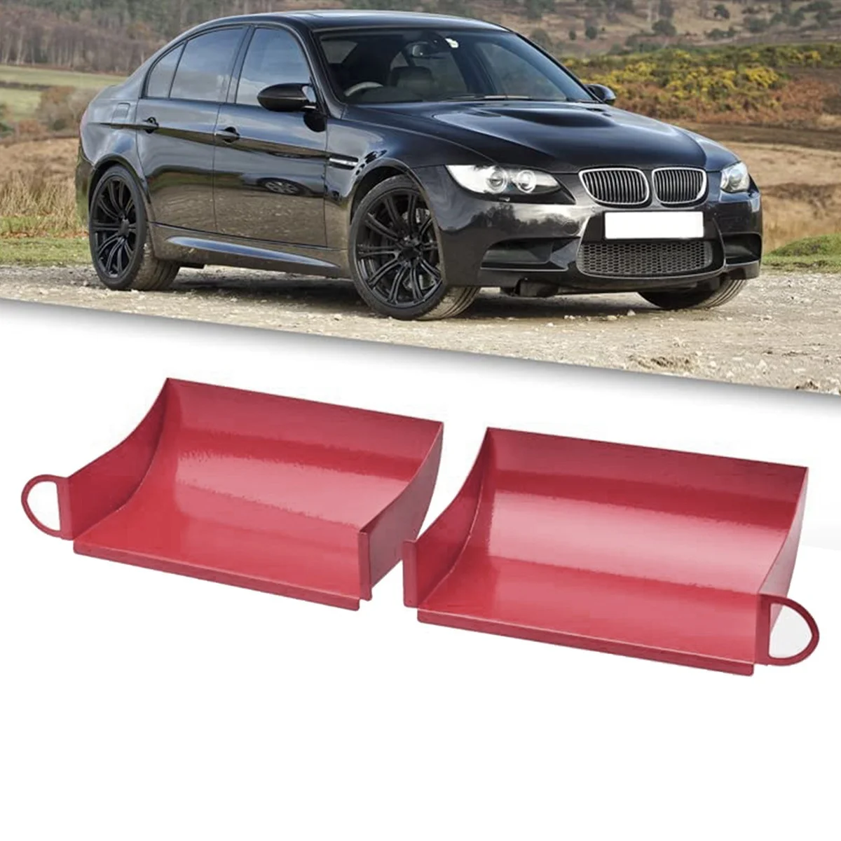 1 Pair Car Dynamic Air Scoops Flow Intake System Scoops for BMW E90 91 E92 E93 E84 M3 Black