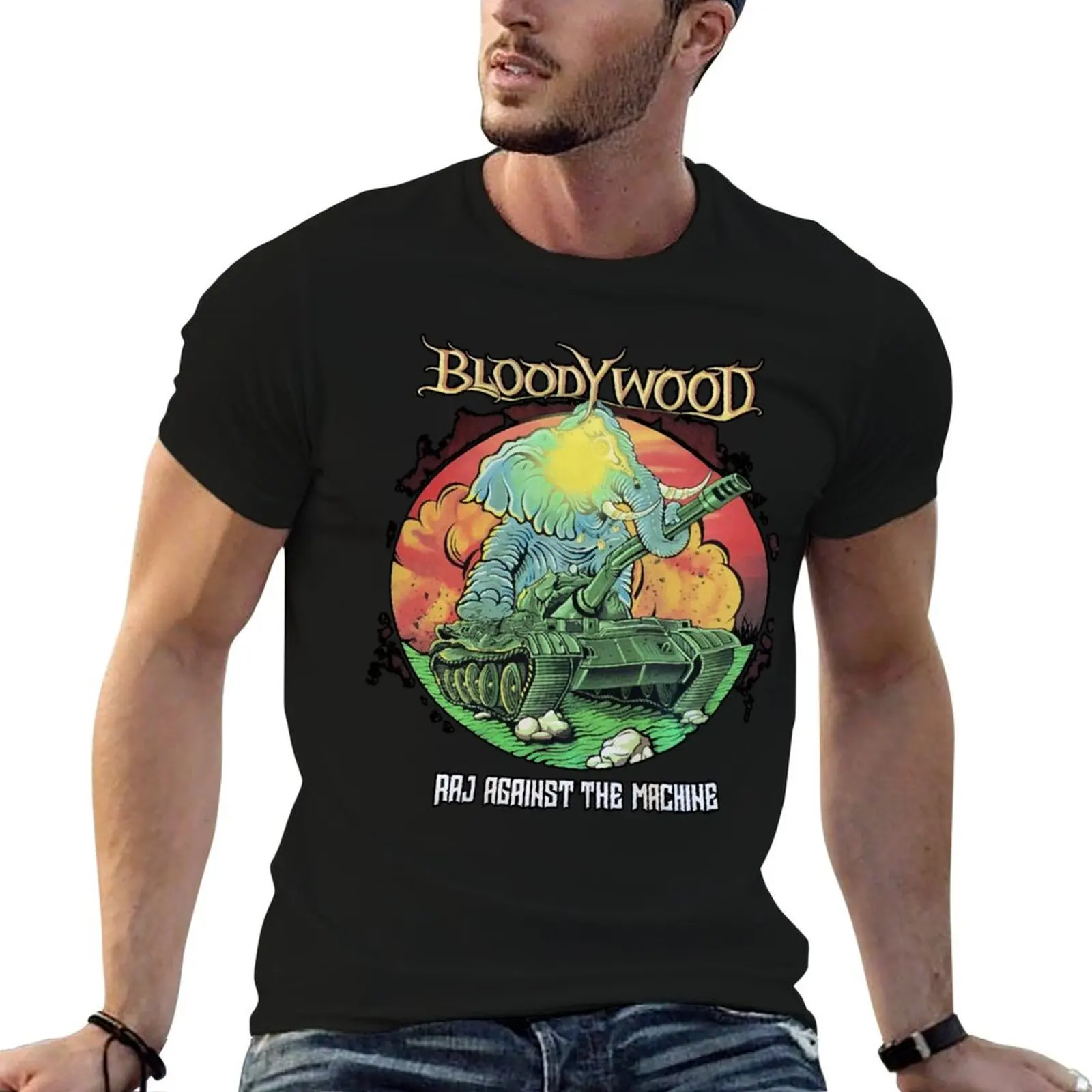 تي شيرت Bloodywood تي شيرت رجالي فاخر تي شيرت رجالي فاخر أساسي تي شيرت تي شيرت #4