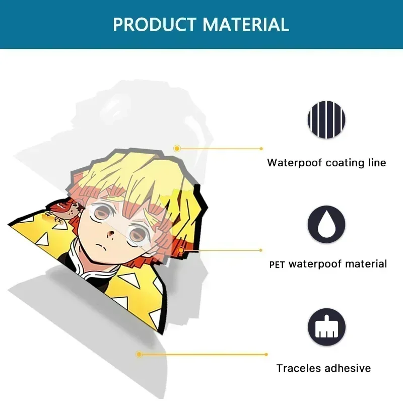 Demon Slayer Tanjirou3D Motion Anime Waterproof Sticker for Laptop,Refrigerator,Skateboard,Wall Decor Kid Toy Gifts