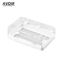 Avoir Plastic Wall Protect Socket Cover 118 Type Blue Transparent Waterproof Box For Wall Switch Bathroom Socket Protect Cover