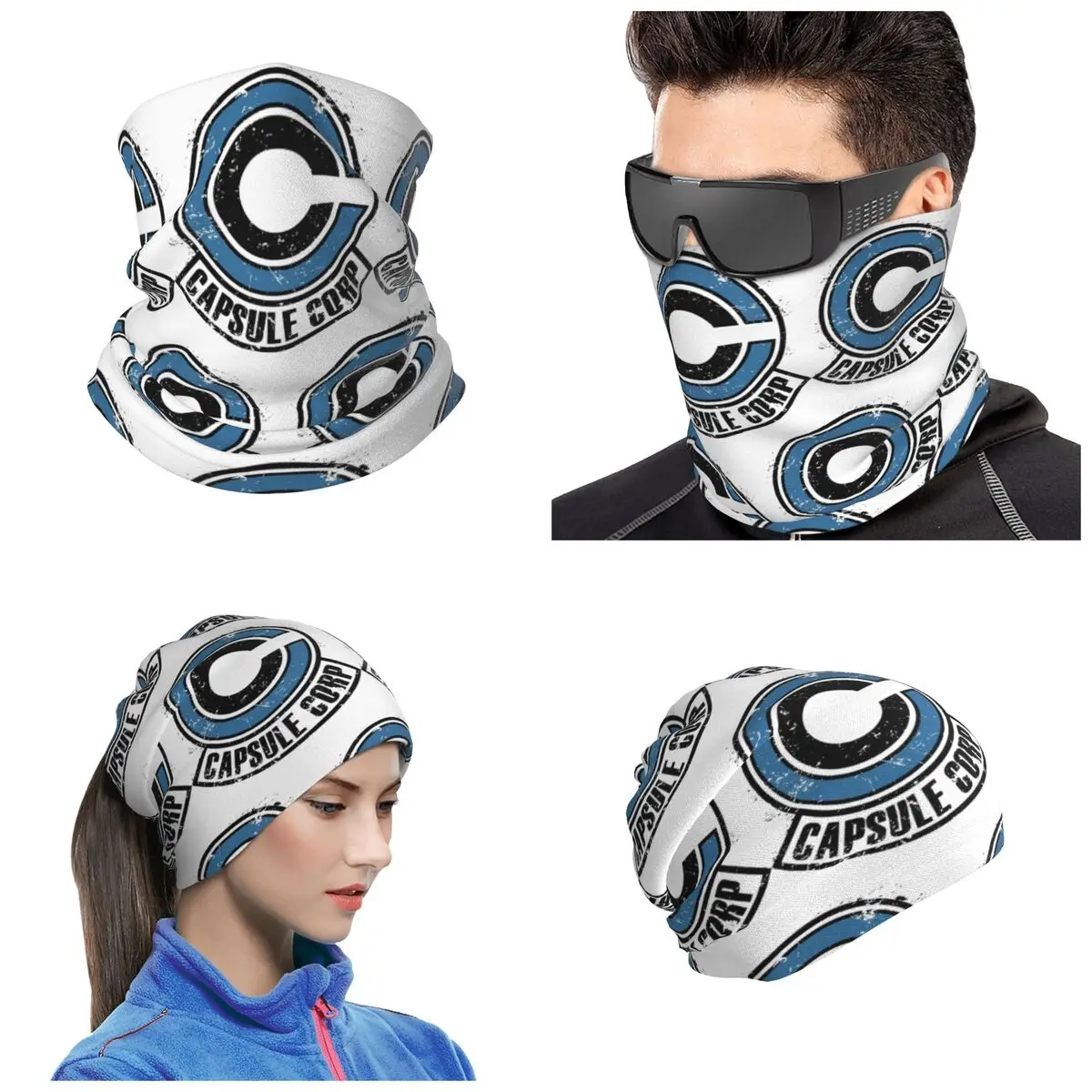 Capsule Corp Logo Bandana Neck Gaiter Printed Face Scarf Cycling Headband Unisex Adult Washable
