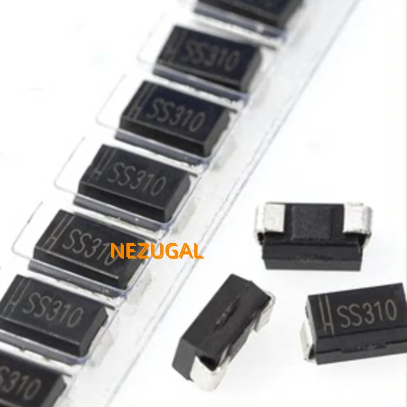 100PCS SS310 SMD SR310 Schottky Barrier Rectifier Diode 3A 100V DO-214AC SMA