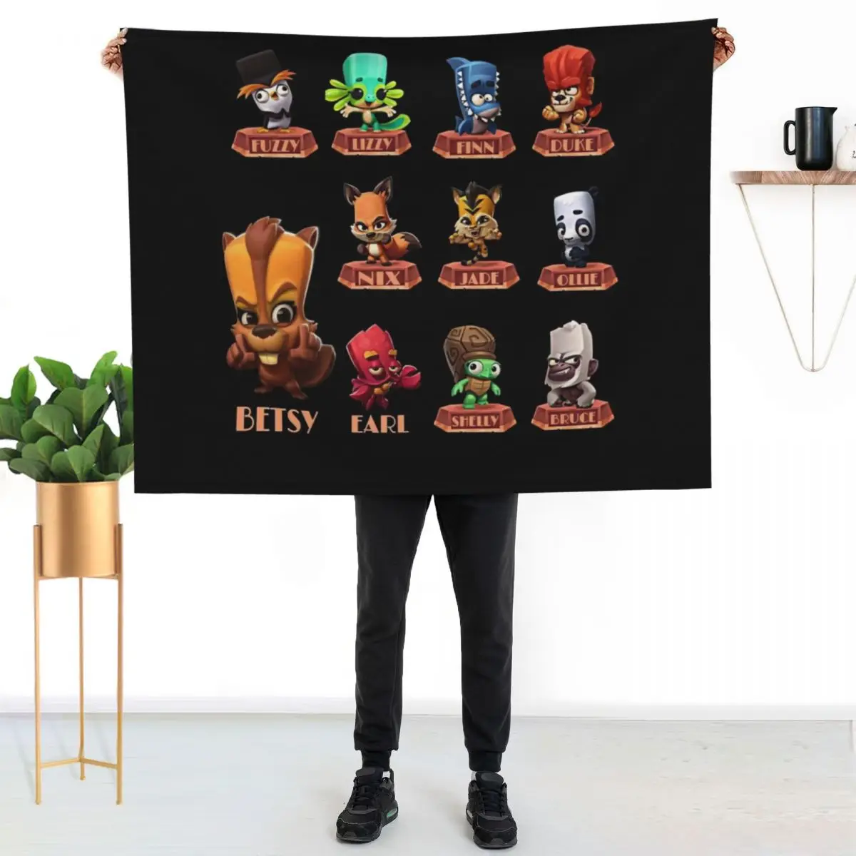Mens My Favorite Zooba Battle Arena Royale Characters N 01 Zoo Gifts For Fan Throw Blanket Baby Extra Large Throw Blankets