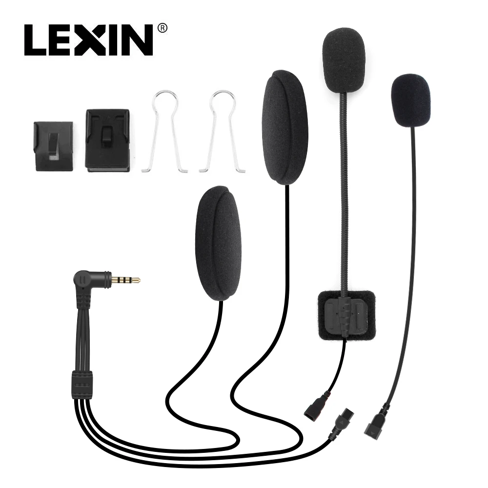 LEXIN LX-B4FM intercom headset&clip set for full/half helmet with