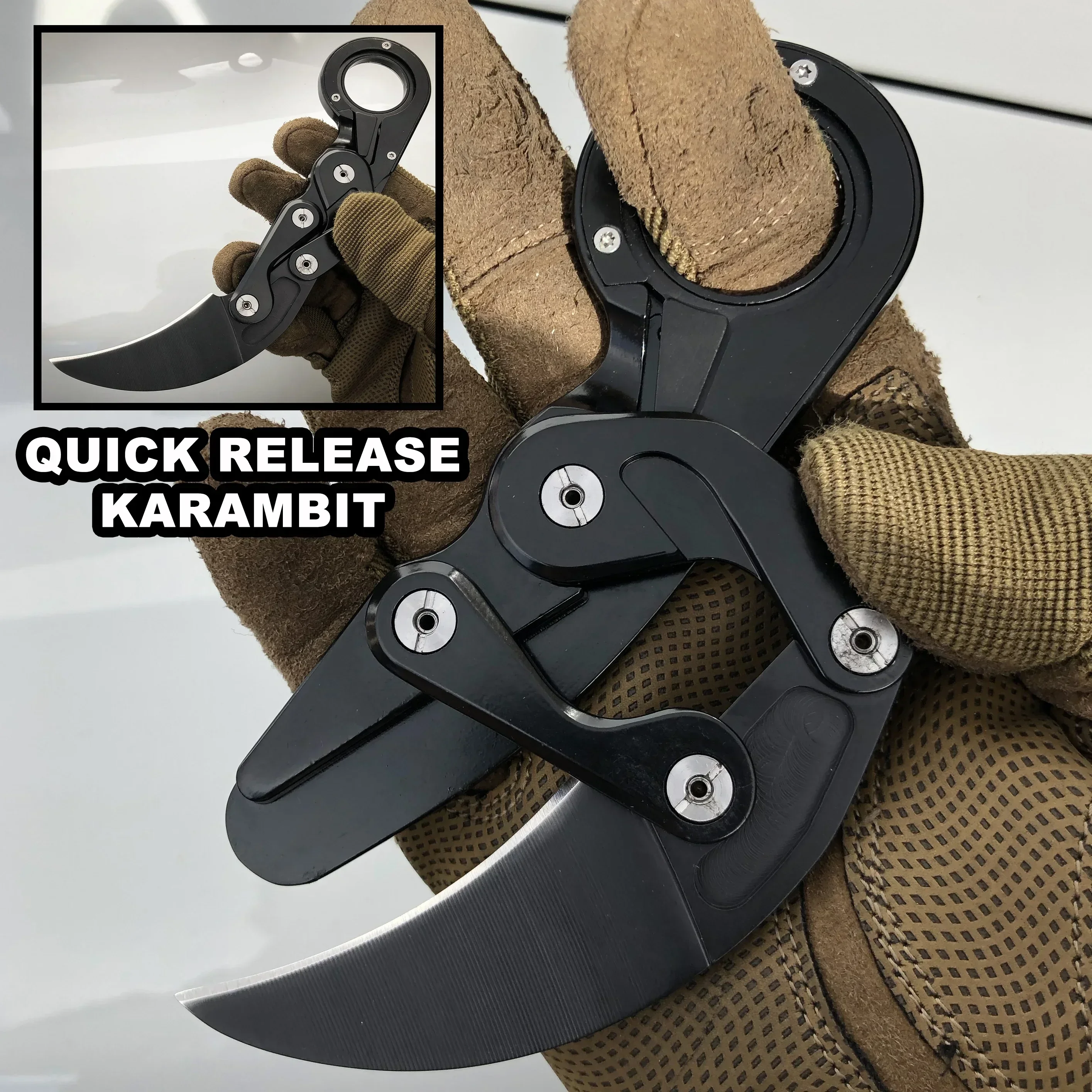 2026 Pocket Double-arm Knife All-steel Claw Folding Knives Camping Tool Outdoor Mechanical Multifunction Knives image 3