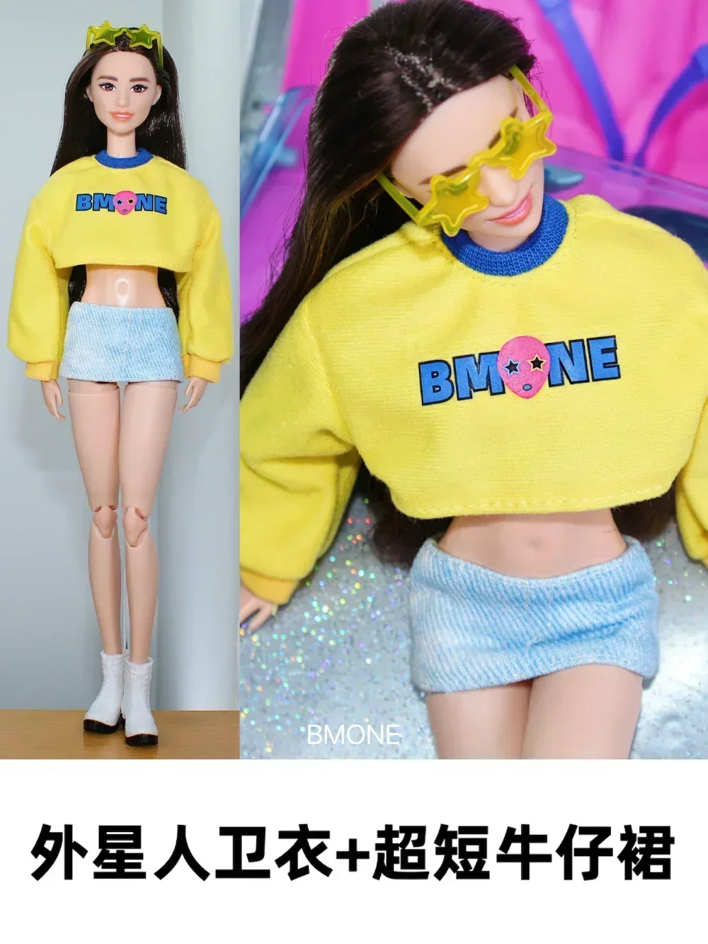 Set di abbigliamento / camicia di moda in edizione limitata cappotto jeans 1/6 Abbigliamento per bambole completo per bambola Xinyi FR ST OB BB da 30 cm