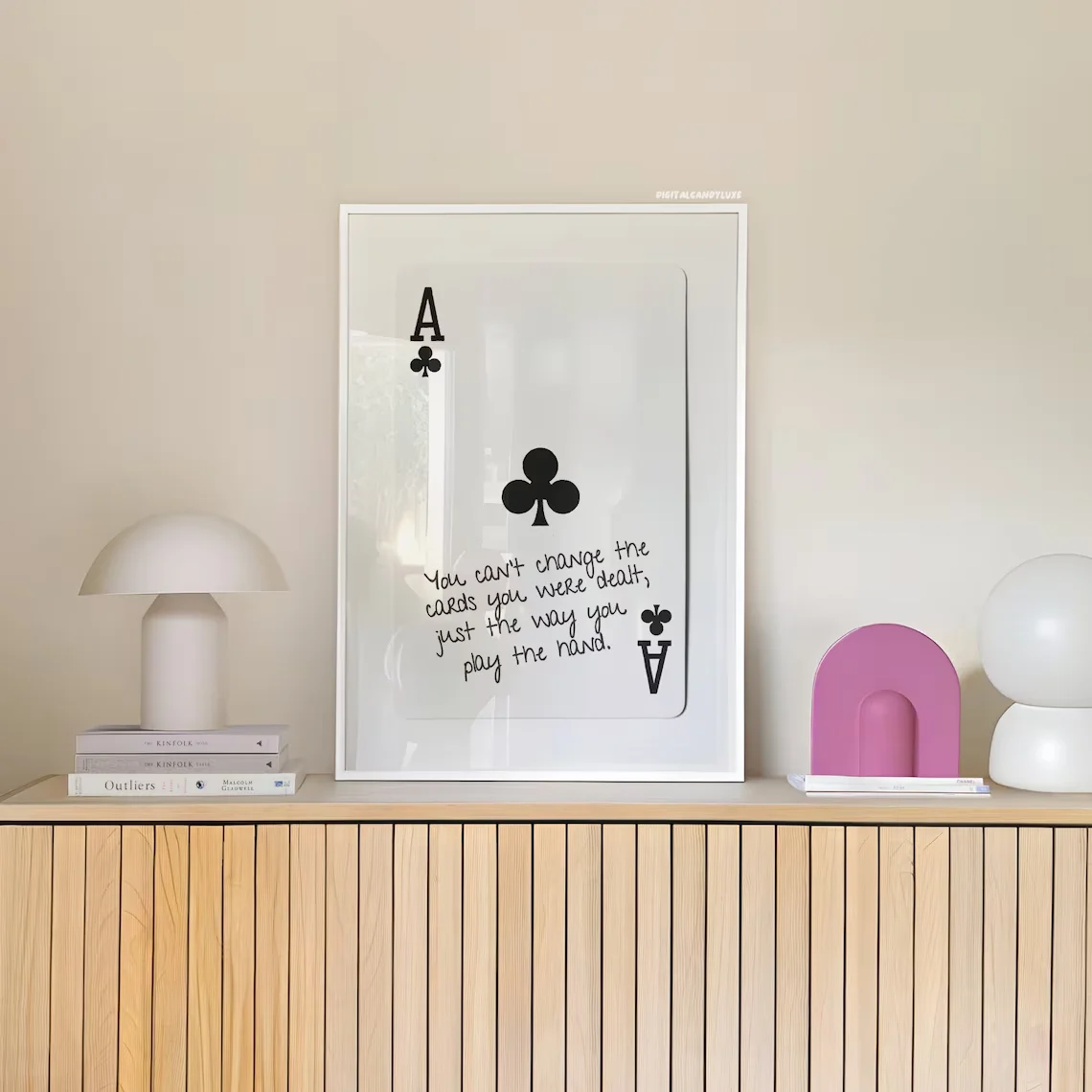 Shipped Prints Black And White Wall Art Decor Poster Print Ace Card (Unframed) Aesthetic Retro Wall Prints Trendy Wall Art
