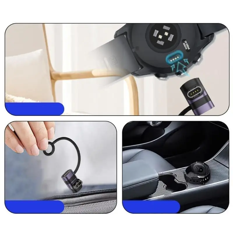 

Y1UB Smartwatch Разъем для зарядки Док-станция со светодиодным индикатором Тип C Порт Металл Пластик