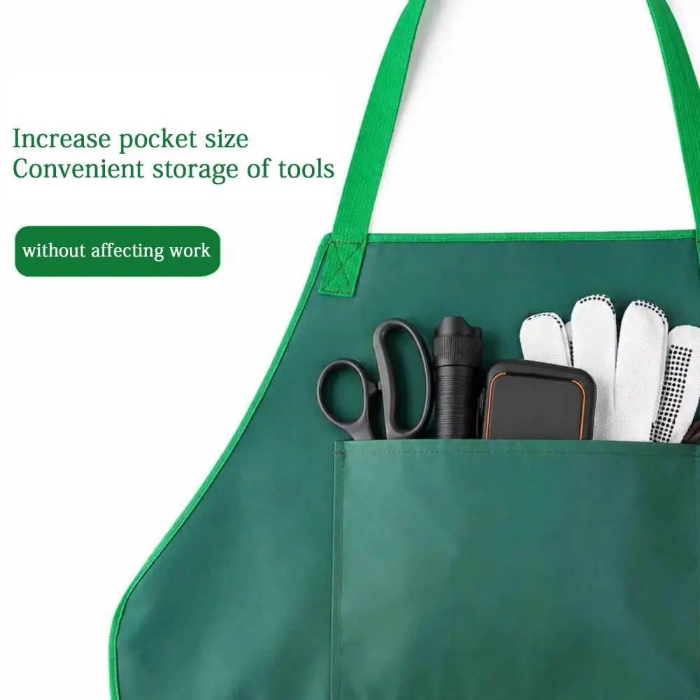 Size Garden Apron for Squatting Gardening Apron with Multiple Pockets Thickened Oxford Cloth Work Apron for Men Women Durable