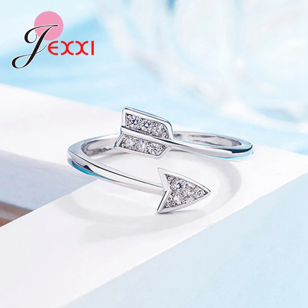 Nice Arrow Ring Fashion 925 Sterling Silver Jewelry for Men Women Adjustable Engagement Wedding Decoration Gift Dropshipping