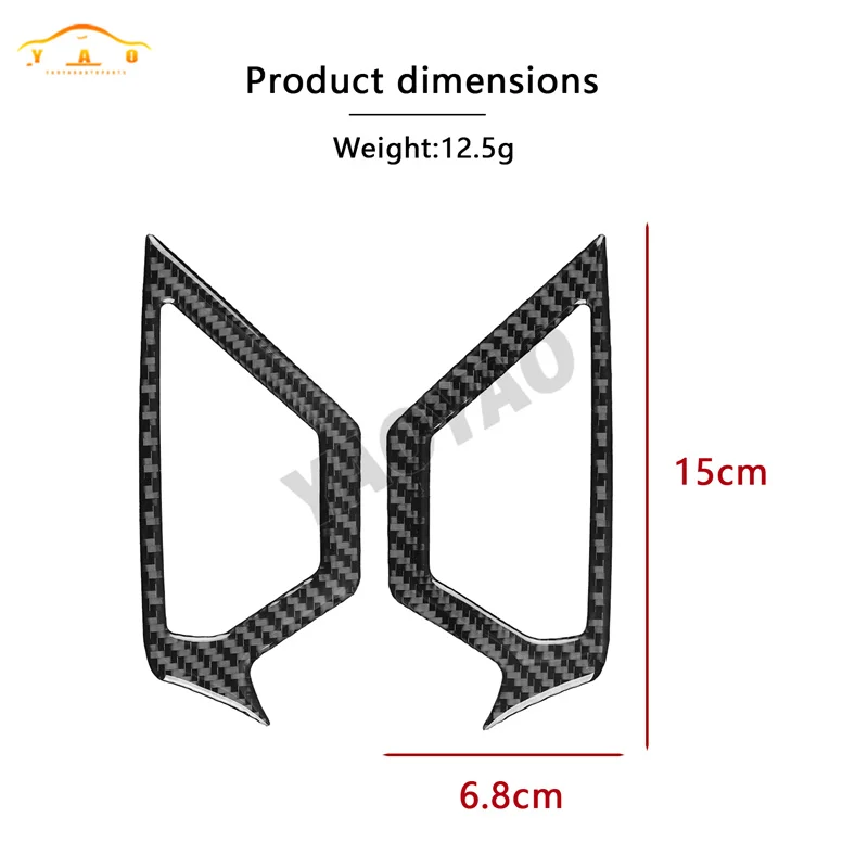

2x Soft Carbon Fiber For BMW 5 Series i5 G60 G68 2024 2025 Car Roof Reading Lamp Trim Panel Cover Car Accessories Stickers