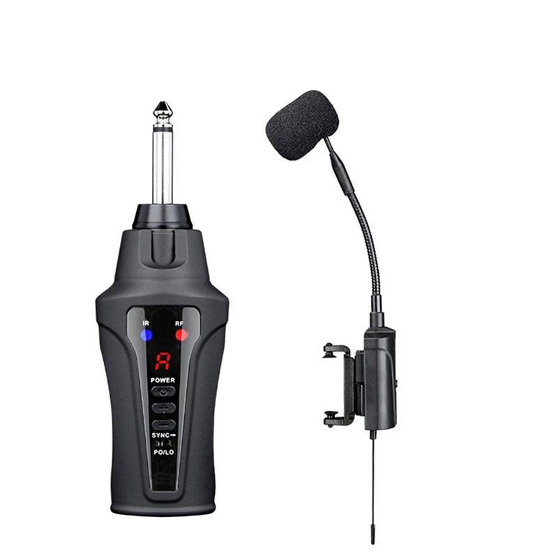 Imagem -06 - Microfone sem Fio Uhf Gooseneck Pegar Instrumento Clip-on Mic Receptor e Transmissor para Violino