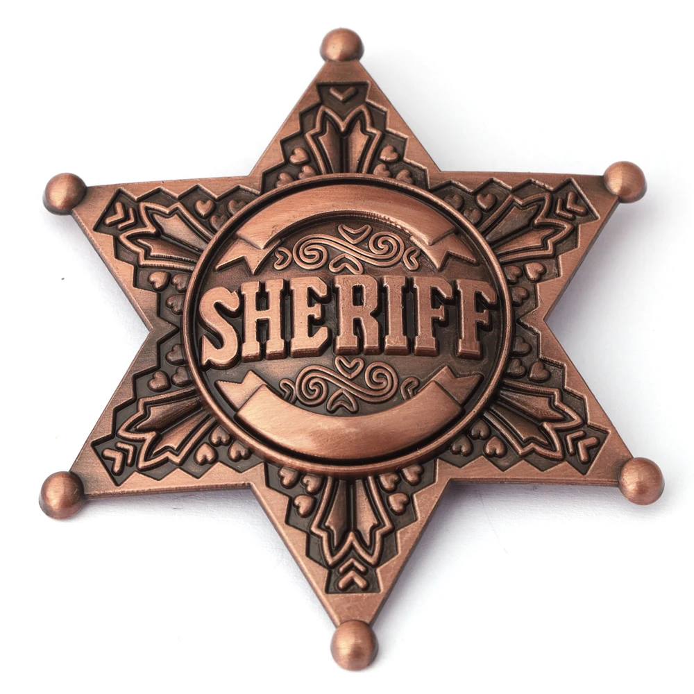 الكرتون شريف نائب الجوائز دبابيس خمر مسدس ستار الشرف دبوس شارات هالوين مجوهرات الحفلات للأطفال 48 مللي متر/1.9"